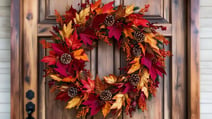 A wreath for the door as closing gifts for new home buyers