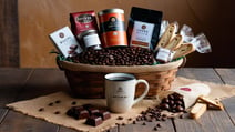 coffee gift basket as closing gifts for new home buyers