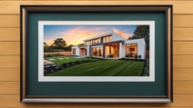 framed picture of a house as closing gifts for new home buyers